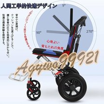 車椅子折畳み 軽量 コンパクト ミニ 介助型 コンパクト車椅子 介助ブレーキ付き 飛行機持ち込み可 衝撃軽減ダブルスプリング 12インチ車輪_画像3