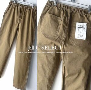 Jill.C［新品 XXL*3L] 送料185円 伸縮◎バイオストーンウォッシュ加工*リラゆるテーパードパンツ*お洒落なヴィンテージ感が素敵♪3751.be