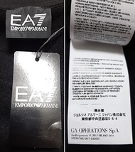 [新品]EA7/EMPORIO ARMANI　ラバーロゴ入りとなる、裏起毛の【メンズ・スウェット】◆2023-24年秋冬モデル　サイズ：XXL(54相当)　◆色：黒_画像9