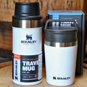 スタンレーSTANLEY クラシック真空ワンハンドマグ0.35L＆真空マグ0.23Lホワイトセット 正規品★アウトドア キャンプ ギフト プレゼント