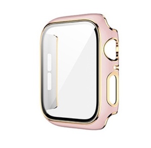 【アップルウォッチカバー/ピンク×ゴールド/45mm用】フルカバーケース 1個 Apple Watch 全面保護 耐衝撃 Series8