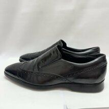 1円～トッズ TOD'S メンズ 7.5G/26.5cm レーザー シューズ 革靴 黒/ブラック_画像2