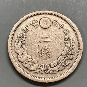 1877年 明治10年 竜2銭銅貨 波うろこ 磨き品 ＮＯ.7177の画像5