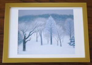 東山魁夷【雪光】貴重な画集より新品A4額装 