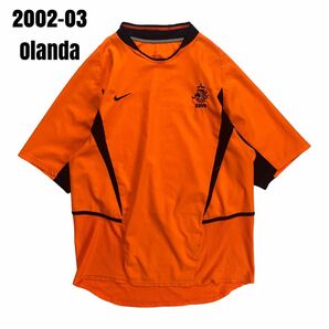 NIKE ナイキ サッカー オランダ代表 2002-03 日韓W杯モデル レプリカユニフォーム ゲームシャツ オレンジ L