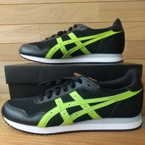 26.5cm 新品正規品 アシックス asics メンズスニーカー タイガーランナー TIGER RUNNER 1201A093-001 BLACK/HAZARD GREEN ブラック メンズ