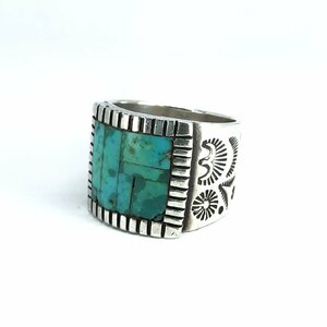  Indian jewelry King man Navajo Vintage antique ring 25 number silver schuwa-to yellow hose in Ray 