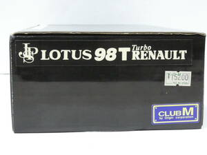 ■CLUB M（クラブM ）1/20　ロータス 98T ターボ LOTUS 98T RENAULT TURBO レジンキット　未組立■