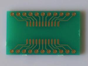  conversion basis board 10 sheets set L1 surface (SOP-DIP conversion ), L2 surface (TSSOP-DIP conversion ) both sides PCB 30×18mm×1.6t FR-4 [K1024]