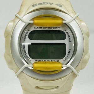 sA253-Z12-96 ◎ CASIO カシオ Baby-G ベイビーG BG-381 クォーツ レディース 腕時計 デジタル ホワイト×イエロー 純正ベルト 小物 ②