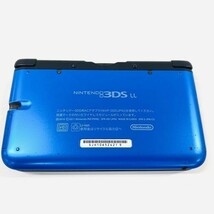 sB614-Z13-132 ◎ Nintendo ニンテンドー 3DS LL SPR-001 ブルー×ブラック 本体 充電器/ゲームソフト付属 ゲーム機 携帯ゲーム機 玩具 ④_画像4