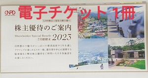 【コード通知】日本駐車場開発 株主優待 電子チケット 2023 1冊 1000株保有用 川場スキー場 白馬 竜王 栂池 めいほう みやぎ蔵王