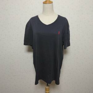 a12 良品 Ralph Lauren ラルフローレン POLO ポロ Tシャツ ブラック系 サイズXL 綿100％ カンボジア製 カジュアル メンズ USED 古着