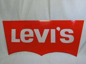 リーバイス　Levi’s 看板　60㎝ｘ25.5㎝　非売品　販促用　当時物　昭和レトロ　店舗　什器　インテリア／検)世田谷ベース