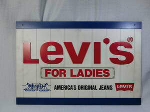 リーバイス　Levi’s　FOR LADIES 看板　45㎝ｘ30㎝　非売品　販促用　当時物　昭和レトロ　店舗　什器　インテリア／検)世田谷ベース