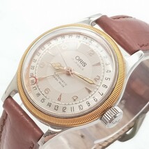 曽我部2月No.31 腕時計 ORIS オリス S A 7400 自動巻き 動作未確認 レザーベルト ブラウン系 オートマチック スイス製 _画像5