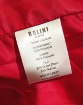 最高級※プレミアムダウン★イタリア・ミラノ発*BOLINI*ブラックライン※designer・超防寒・ダウンジャケット・48/L*赤/艶_画像7