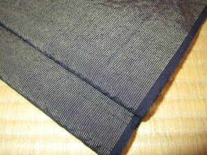 【昔古布】無傷で　美品の　藍染木綿　極細縞　２幅　(長合計２６８)　リメイク材料