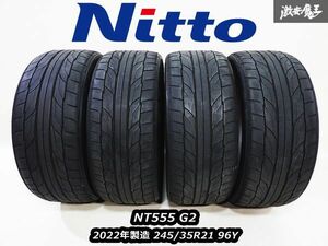 バリ山!!●NITTO ニットー NT555 G2 2022年製造 245/35R21 96Y ラジアルタイヤ 4本セット アルファード ヴェルファイア サイズ 即納