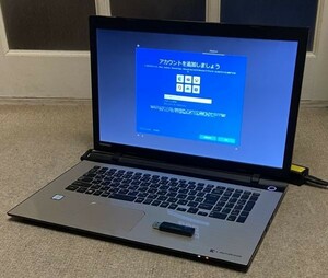 KB1201【動作確認済】TOSHIBA 東芝 dynabook ダイナブック ノートPC T67/VG Core i5-6200U メモリ4GB HDD 1TB 初期化済 中古