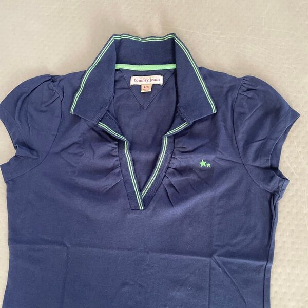 Tommy jeans トミージーンズ L ポロシャツ ノースリーブ