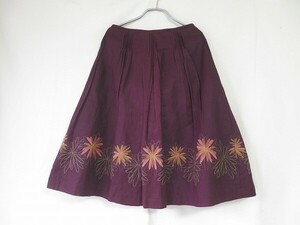 シビラ　sybilla　リネン混刺繍スカート　Mサイズ