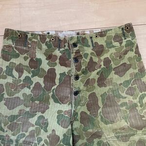 40s ビンテージ USMC ダックハンターカモ　ミリタリー パンツ リバーシブル　激レア　xx