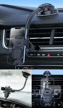 スマートフォンホルダー ブラック ABS製 吸盤 フレキシブルアーム 汎用 車載用 お好みの場所に貼り付けるだけ！ AP-AS1001-BK_画像2
