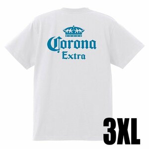 3XL ローライダー チカーノ コロナビール Tシャツ 白地 ビッグサイズ メキシカン エキストラ