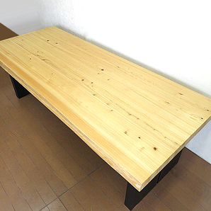 無垢材大型ダイニングテーブル W220cm/D93ｃｍ  大人数対応/天然木の画像3