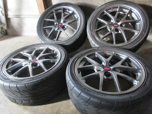 スバル WRX STi 純正 BBS (FORGED/日本製) (18x8,5+55 5H/114,3) (YOKOHAMA ADVAN NEOVA AD08R/2020) 245/40R18 GVB GRB GDB 格安売切り!! 