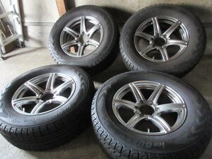 冬用+(4WD&SUV)用set!! ハイグロス (17x7,5+25 6H/139,7) バリ溝(YOKOHAMA G075/2021) 265/65R17 ランクル プラド ハイラックス サーフ 他 