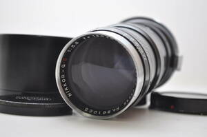 ★極上美品★Nippon Kogaku 日本光学 NIKKOR-Q・C 13.5cm F3.5 ブラック No.261065 Sマウント #99943