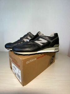 NEW BALANCE M576K BLACK 27.5cm ガラスレザー 美品 NB公式リペア済 USA製 