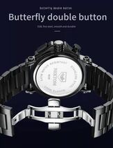 新品　高品質保証　メンズ腕時計　メンズカジュアルスポーツウォッチ, ステンレススチール　防水腕時計　クロノグラフ　c2201当店 人気1位_画像7