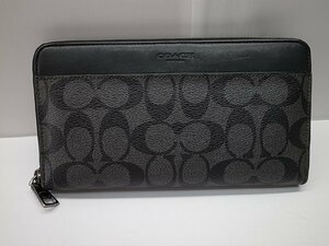 【COACH】コーチ◆シグネチャー トラベル ウォレット 長財布 F93510 ①　パスポート収納可　A