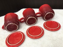 『★LE CREUSET ル・クルーゼ 計３個 蓋つき マグカップ ルクルーゼ カップ まとめ売り』 _画像4