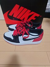 新品未使用 atmos当選 ナイキ エアジョーダン 1 ロー OG ブラック トゥ NIKE AIR JORDAN 1 LOW BLACK TOE CZ0790-106 27.5㎝:US9.5 つま黒_画像3