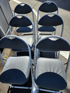 パイプ椅子(折り畳み式)6脚
