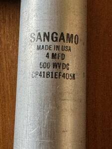 オイルコンデンサー オイルコン 未使用品 SANGAMO 600V 4uF 4本