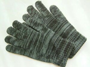  reverse side nappy gloves black * gray wrist thickness .& a little thickness .. warm free size knitted gloves 