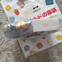 マクドナルド 福袋 抜き取りなし グッズ未開封 BRUNO ブルーノ マック 引換券 3430円相当 2024 ポテト加湿器 ミニプレート トートバッグ_画像3