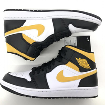 【中古】NIKE AIR JORDAN1 Mid White/Pollen-Black　27.5cm　554724-177　ナイキ エアジョーダン1[240066136150]_画像5