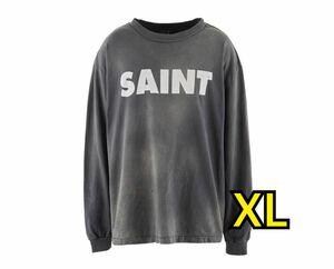 新品 XL セントマイケル LS TEE /S＞N＞T BLACK長袖Tシャツ ロンT