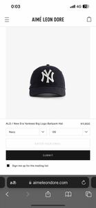 ★Aime Leon dore New Era 9Twenty Cap NewYork Yankees Big Logo Ballpark エメ レオン ドレ ニューヨーク ヤンキース 帽子 キャップ ★