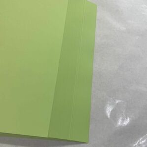 やわらかい緑の厚紙　100枚　A4色上質紙　うぐいす　特厚口