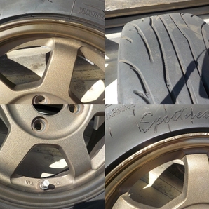 60220 ZEK1 Z☆★良品 TE37 レイズ ボルクレーシング 13インチ5J OFF35 PCD100 4H タイヤ要交換155/65R13★軽自動車ヴィヴィオ ミラ アルトの画像10