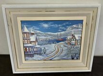 作者不詳 R.Ramitikoro『Beautiful Winter Pictures』直筆サイン入り 風景画 M10 シルクスクリーン 画寸タテ 360mm×ヨコ 500mm 70/175_画像1