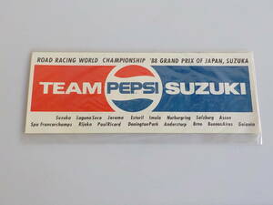旧車 チーム スズキ ペプシ ステッカー 昭和 レトロ オートアクセサリー　80年代