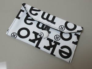  Marimekko hand made pretty glasses case Logo white × black 2 CP